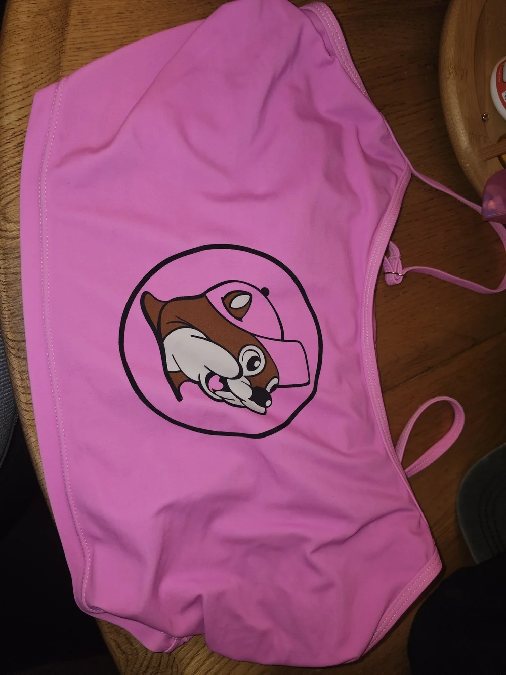 Buc-ee's Women's Pink Logo Swim Top.
